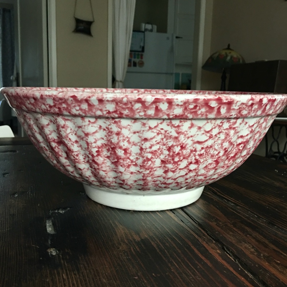 VINTAGE ROMA INC LARGE CERAMIC HANDPAINTED SERVING BOWL MADE IN ITALY